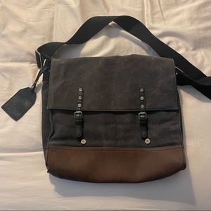 Carlos Santana BLACK canvas messenger bag